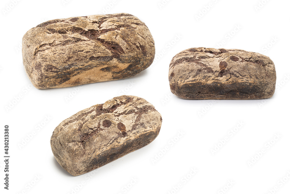 Brown bread isolated on white background. Brown bread isolated on white background.