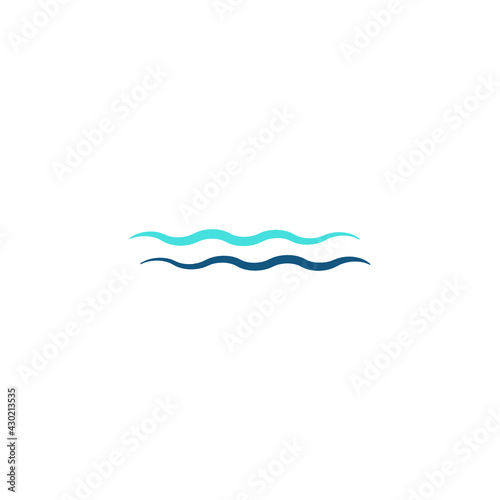 sea wave icon symbol logo template