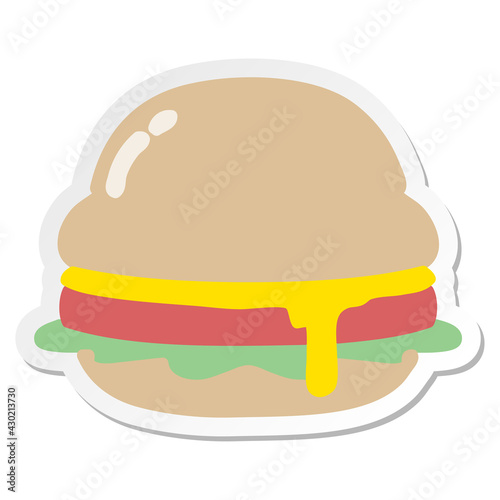 a tasty burger sticker