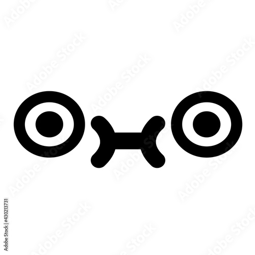 cute staring face icon