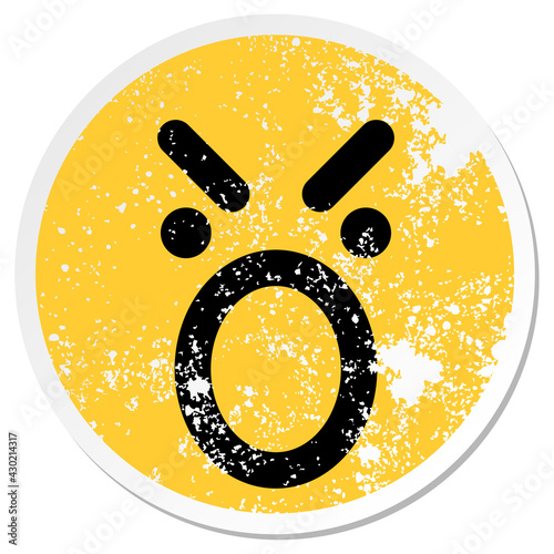 shouting face circle
