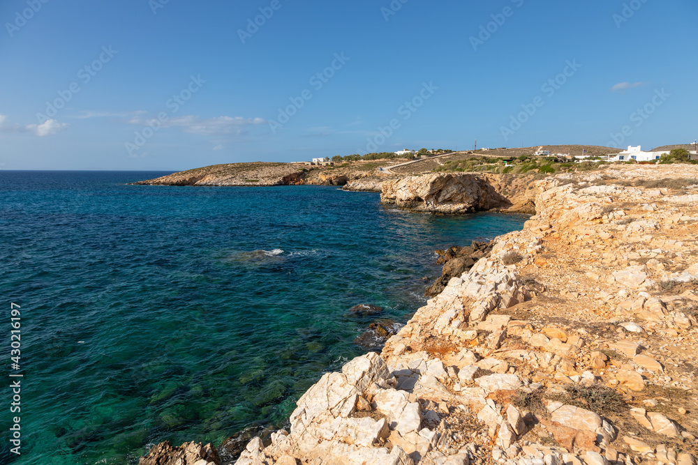 Rocky coast of the island of Paros. Greece. Rocky coast of the island of Paros. Greece.