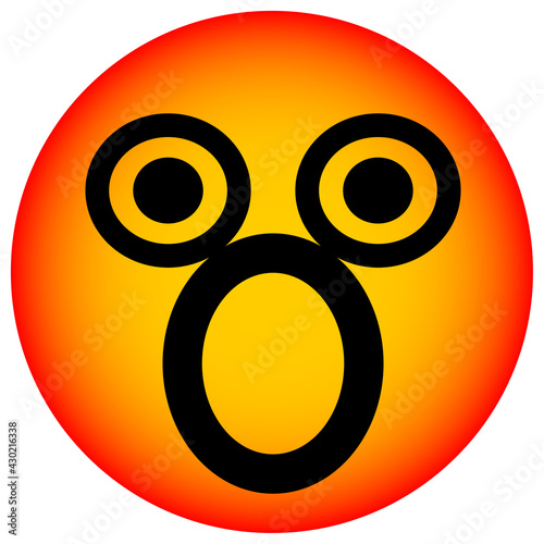 gasping shocked face circle