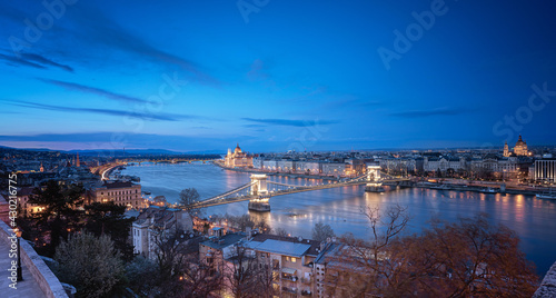Night view on Budapest and ...