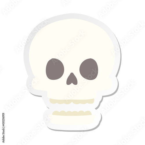 spooky halloween skull sticker