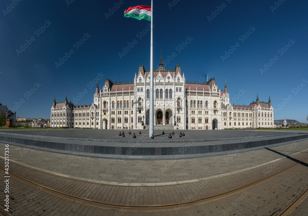 View on the Hungarian Parliament in spring
