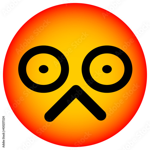 truly shocked face circle