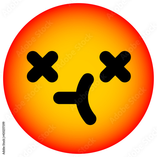 unsure cross eyed face circle