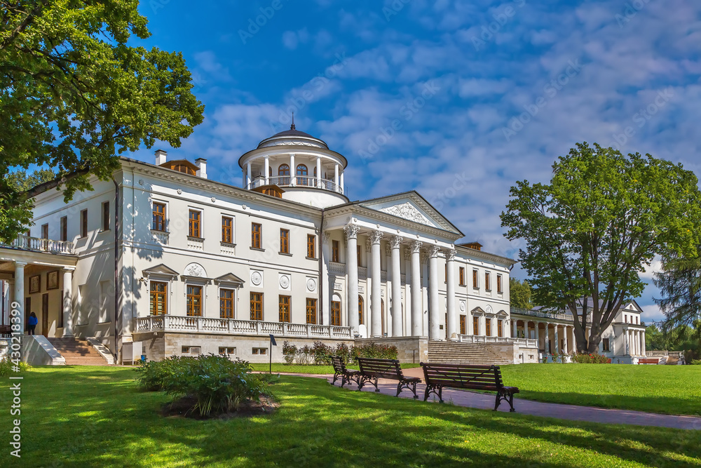 Main estate house in Ostafyevo, Moscow, Russia