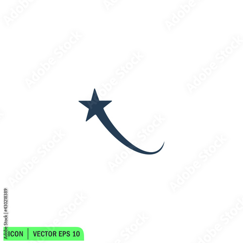 shooting star icon vector illustration simple design element