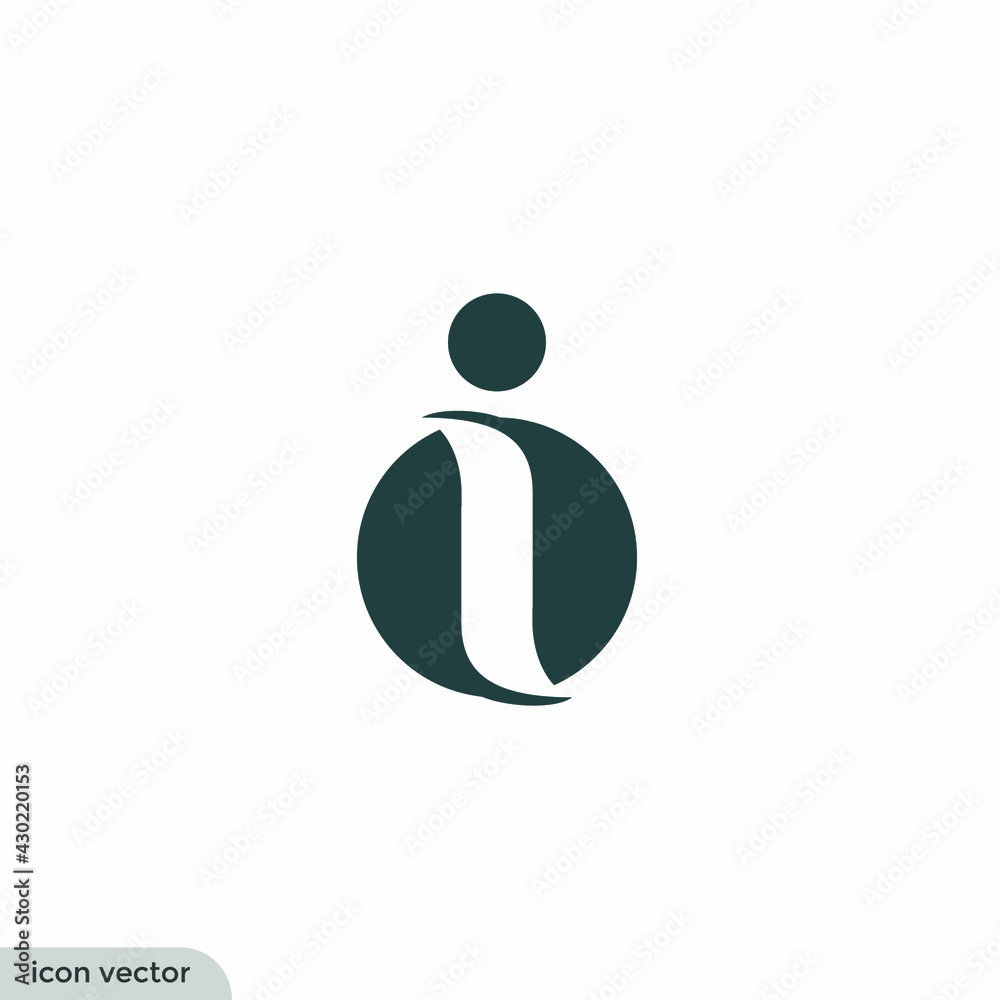 i letter information symbol icon vector illustration logo template i letter information symbol icon vector illustration logo template