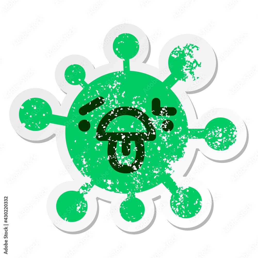 lack of confidence virus distressed sticker lack of confidence virus distressed sticker