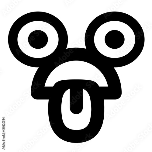 exhausted staring face icon
