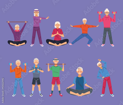 ten athletic grandparents