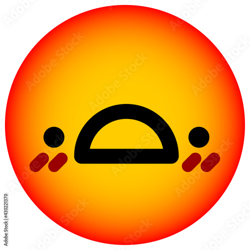 unpleasant surprise face circle
