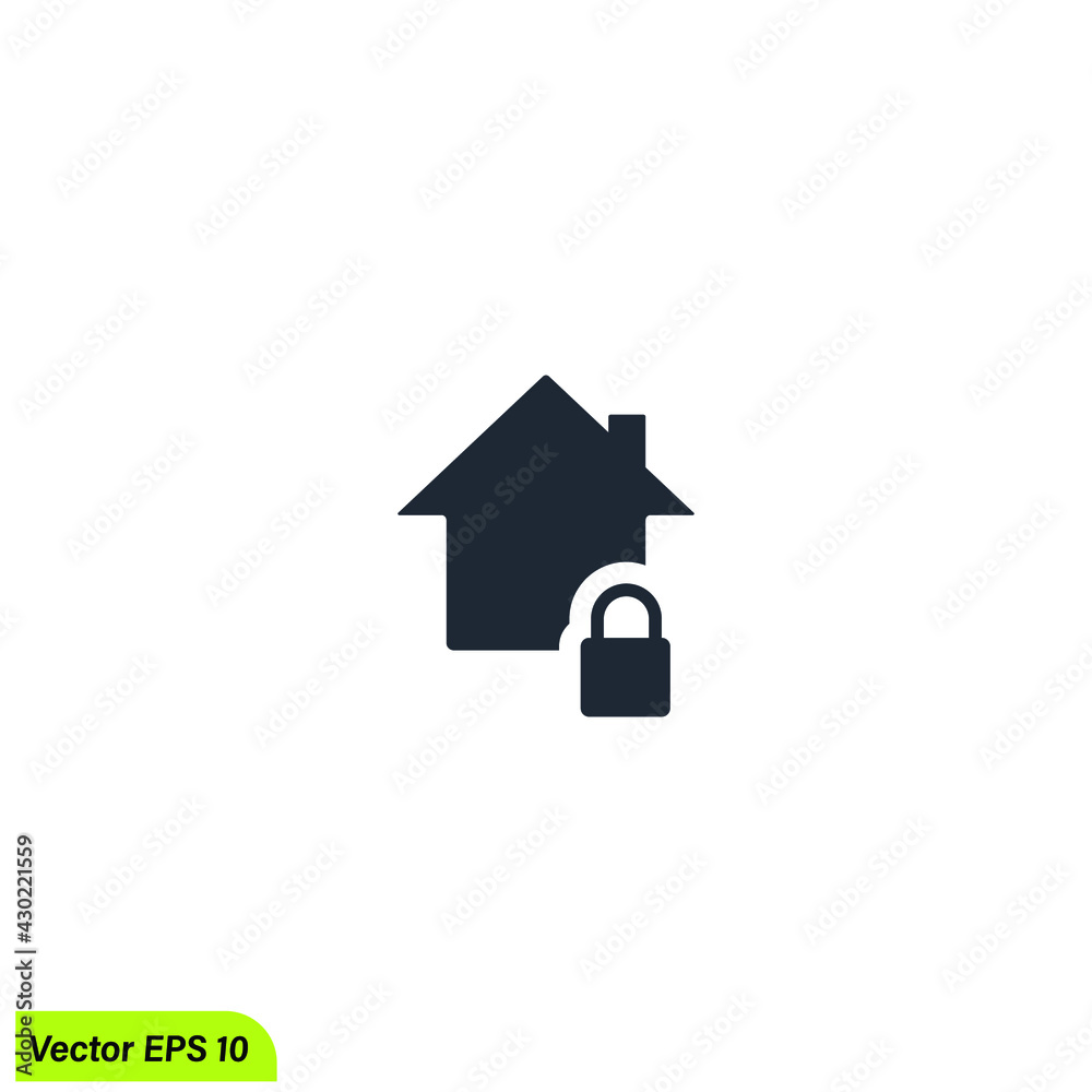 house is locked icon vector illustration simple design element