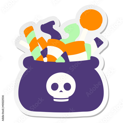bag of halloween candy sticker
