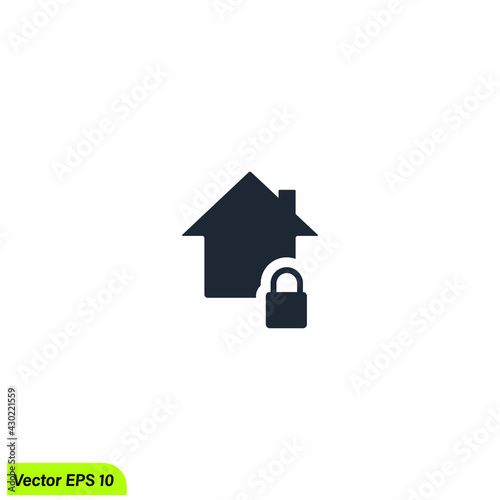 house is locked icon vector illustration simple design element