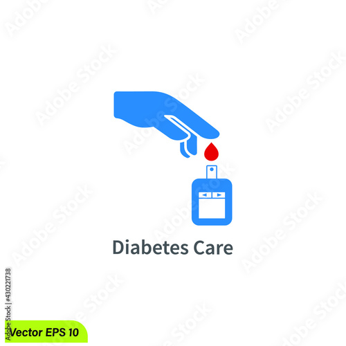 check blood sugar icon diabetes care symbol 