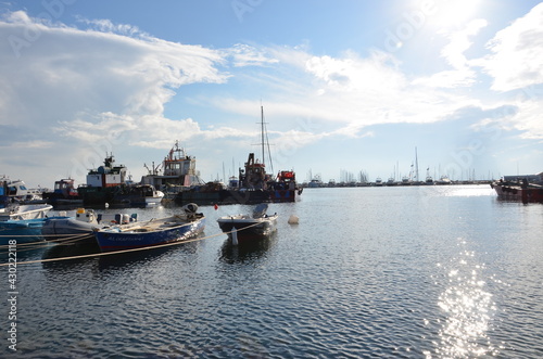 ships in the harbor