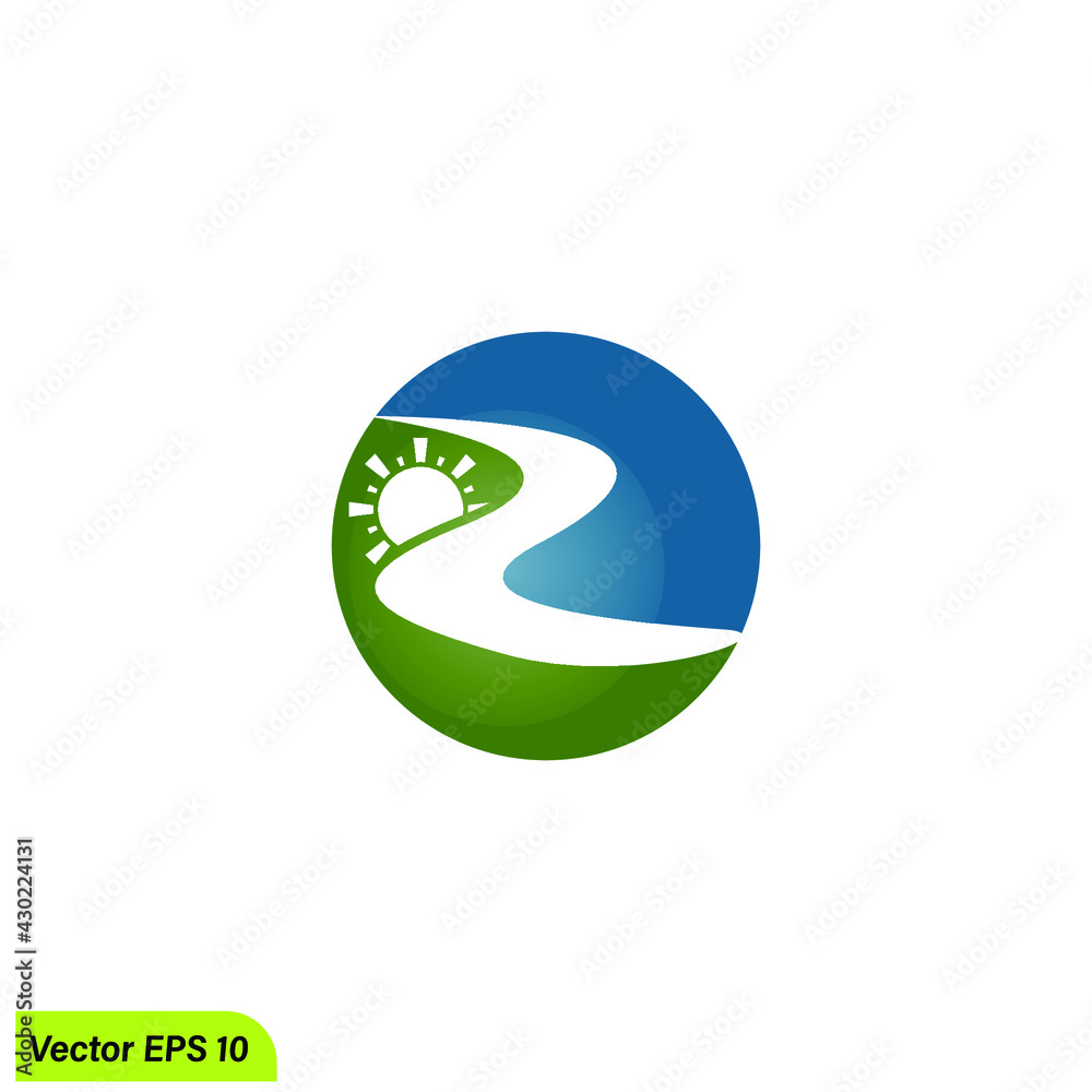 river nature icon vector illustration logo template river nature icon vector illustration logo template