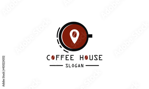Coffee shop logo . coffee house logo and vector concept.