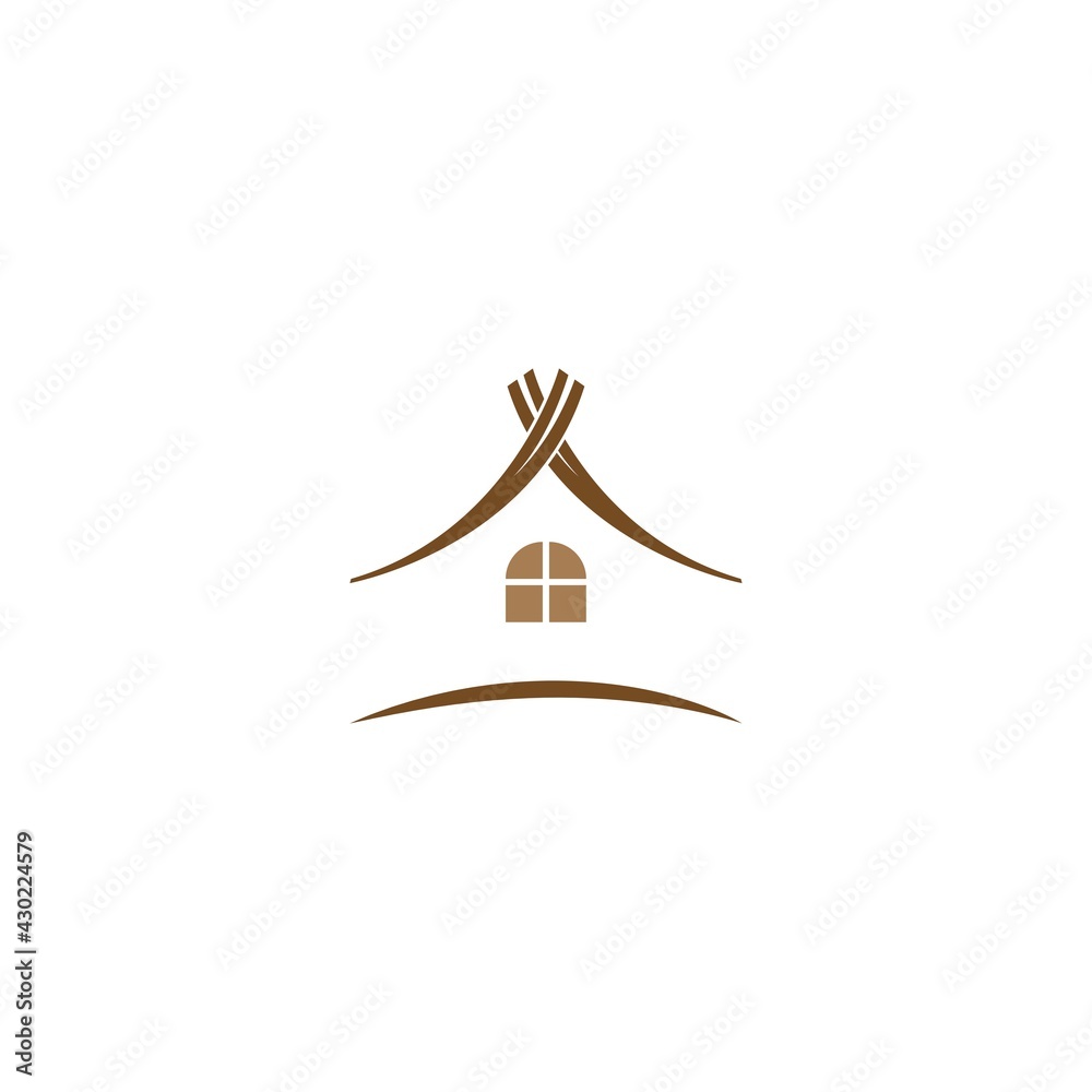 House icon logo simple design template vector