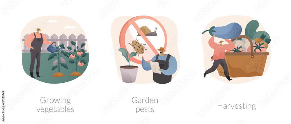 Home gardening abstract concept vector illustrations. Home gardening abstract concept vector illustrations.