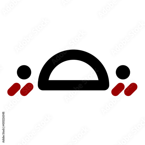 unpleasant surprise face icon