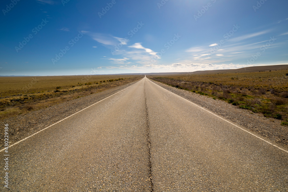 Patagonia, scenic road from Rio Gallego to Perito Moreno, Argentina