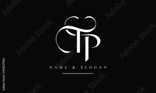 PT, TP, P, T abstract letters logo monogram