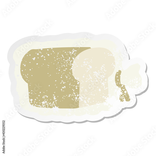 loaf of bread in bag grunge sticker