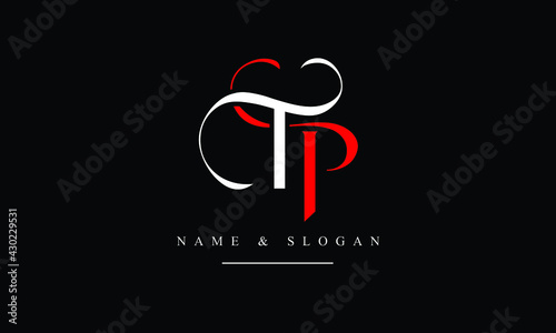 PT, TP, P, T abstract letters logo monogram