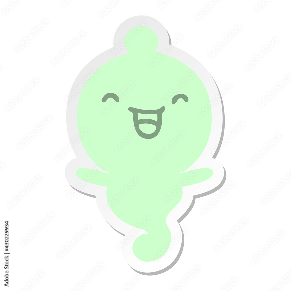 Obraz premium cute halloween ghost sticker