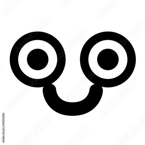 happy staring face icon