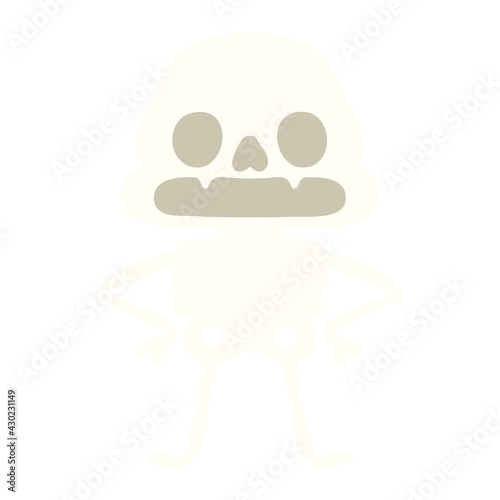 confident spooky skeleton