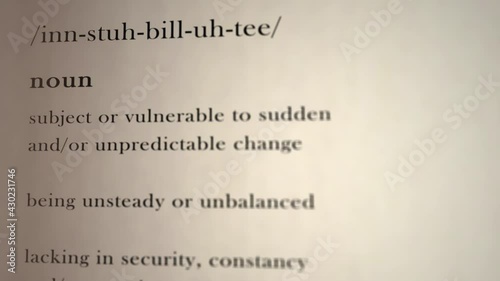 Instability Definition