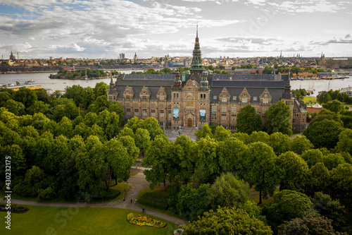 Photography Famous park in the island Djurgarden a sunny spring morning in Stockholm