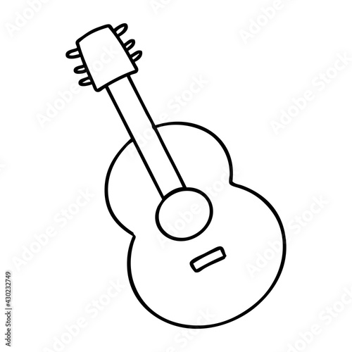 an acoustic guitar