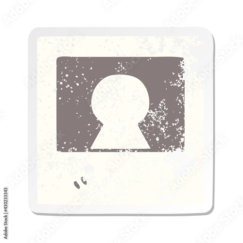 old instant photograph grunge sticker