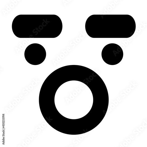 shocked annoyed face icon