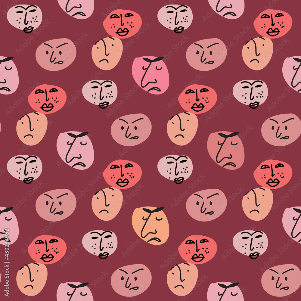 Obraz premium Face emotion pattern 10