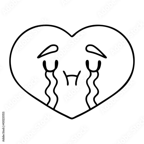 crying love heart