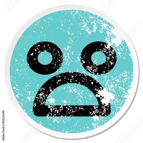 unpleasant shock blank eye circular sticker