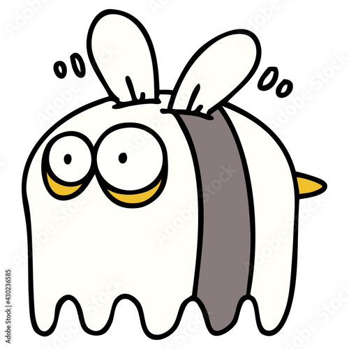 bee in ghost costume