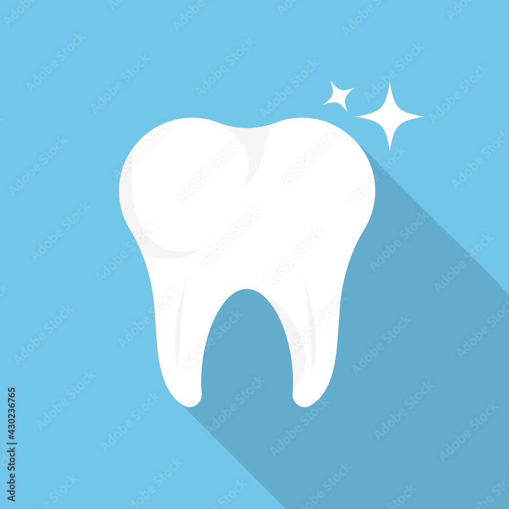 Tooth Flat Vector Icon. Jaw tooth flat illustration. Tooth Flat Vector Icon. Jaw tooth flat illustration.