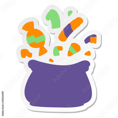 bag of halloween candy sticker