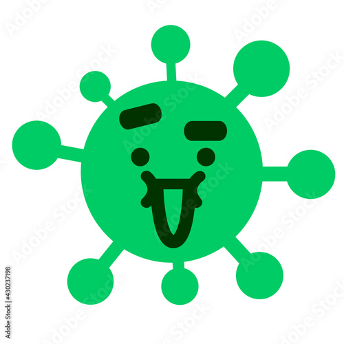 happy face raising eyebrow icon