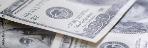 Cash of hundred dollar bills, dollar background image with high resolution. Macro shot 