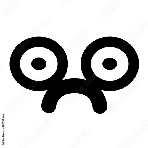 sad staring face icon